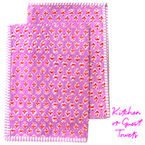 Ambroeus Towels, Placemats, Scalloped Dinner Napkins & Tablecloth