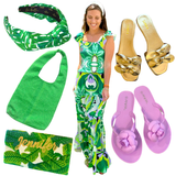 Lavender Flower Jelly Thong Sandal