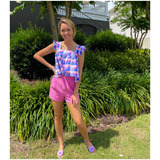 Lavender Flower Jelly Thong Sandal