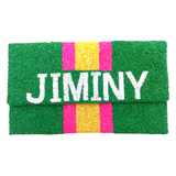 Hand Beaded Name Bags in 2 Styles with Optional Chain