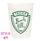 (26 Styles) Set of 10 16oz Frosted Reusable Cups + Design Your Own Bulk Option