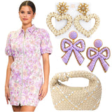 Lavender Floral Twill Jenkins Dress