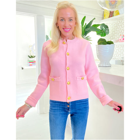 Wool Blend Pinky Cardigan Jacket