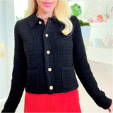 Black Knit Fillipa Cardigan Jacket