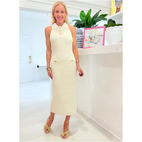 Ivory Knit Helmsley Dress