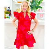 Flutter Sleeve Maylene Dress w/Pockets