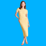 Yellow Knit Mara Dress