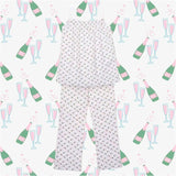 Pima Cotton Champagne Pajama Pant Set