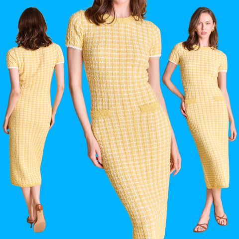Yellow Knit Mara Dress
