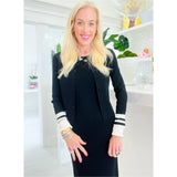 Black & Ivory Knit Lucianna Dress & Cardigan Jacket (sold separately)