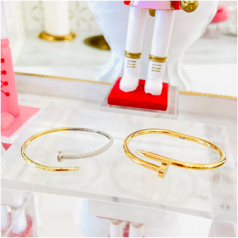 Gold Adjustable Nail Bracelets