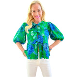 Green Bow Front Cellie Top