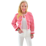Pink & Red Knit Sutton Jacket
