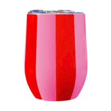 Insulated Cabana Stripe Tumblers & Cosmetic Bag