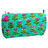 (13 colors) Quilted Block Print Large Cosmetic Bags