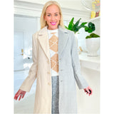 Ivory Camel & Grey Full Length Arabella Jacket