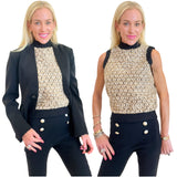 Metallic Tweed Divan Top (or Vest)