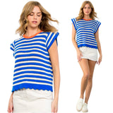 Scalloped Knit Belva Top