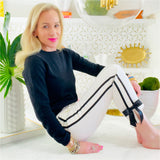 Ivory & Black BOW Nolita Jeans