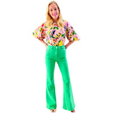 Bright Green Twill Belva Jeans