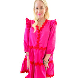 Pink & Red Ric Rac Dalton Dress