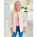 Pink & Ivory Tweed Lona Jacket