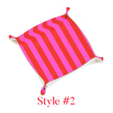 Leather Cabana Stripe Catchall & Cosmetic Bags