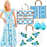 Blue Bows Smocked Serre Dress