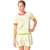 Colorblock Trim Knit Tessa Top