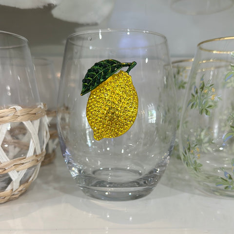 Lemon Wine Glass