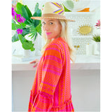 Pink & Orange Woven Cotton Maya Dress