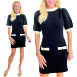 Black & Ivory Knit Lippa Sweater Dress