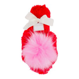 Pink & Red Pom Pom Slippers