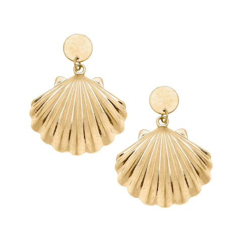 Gold Shell Earrings