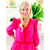 Pink & Red Ric Rac Dalton Dress