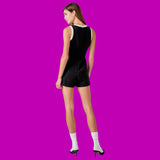 Black & White Tweed Tilly Romper