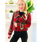 Metallic Gold Tartan London Jacket