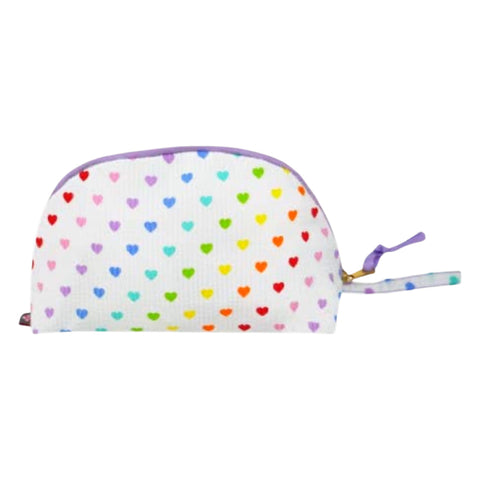 Kids (or adults) Seersucker Hearts Duffle & Cosmetic Bags