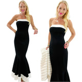 Ivory & Black Mermaid Dress