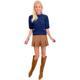 Bronzed Tweed High Waisted Hanes Shorts