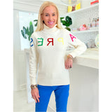 Ivory Candy Lettered Apres Sweater