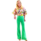 Bright Green Twill Belva Jeans