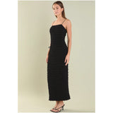 Black Textured Lolly Maxi Dress