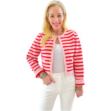 Pink & Red Knit Sutton Jacket
