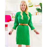Emerald Green Knit Lenore Dress