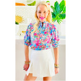 Smocked Ruffle Trim Avery Top