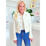 Ivory Boucle Tweed Audrey Jacket