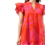 Flutter Sleeve Maylene Dress w/Pockets