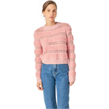 Pink Fuzzy Stripe Carolyn Sweater