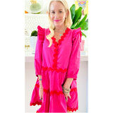 Pink & Red Ric Rac Dalton Dress